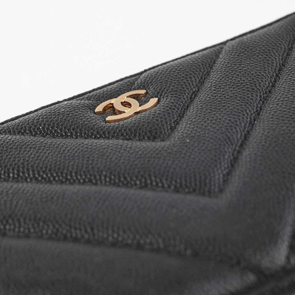 Chanel Seasonal O Case Caviar Black