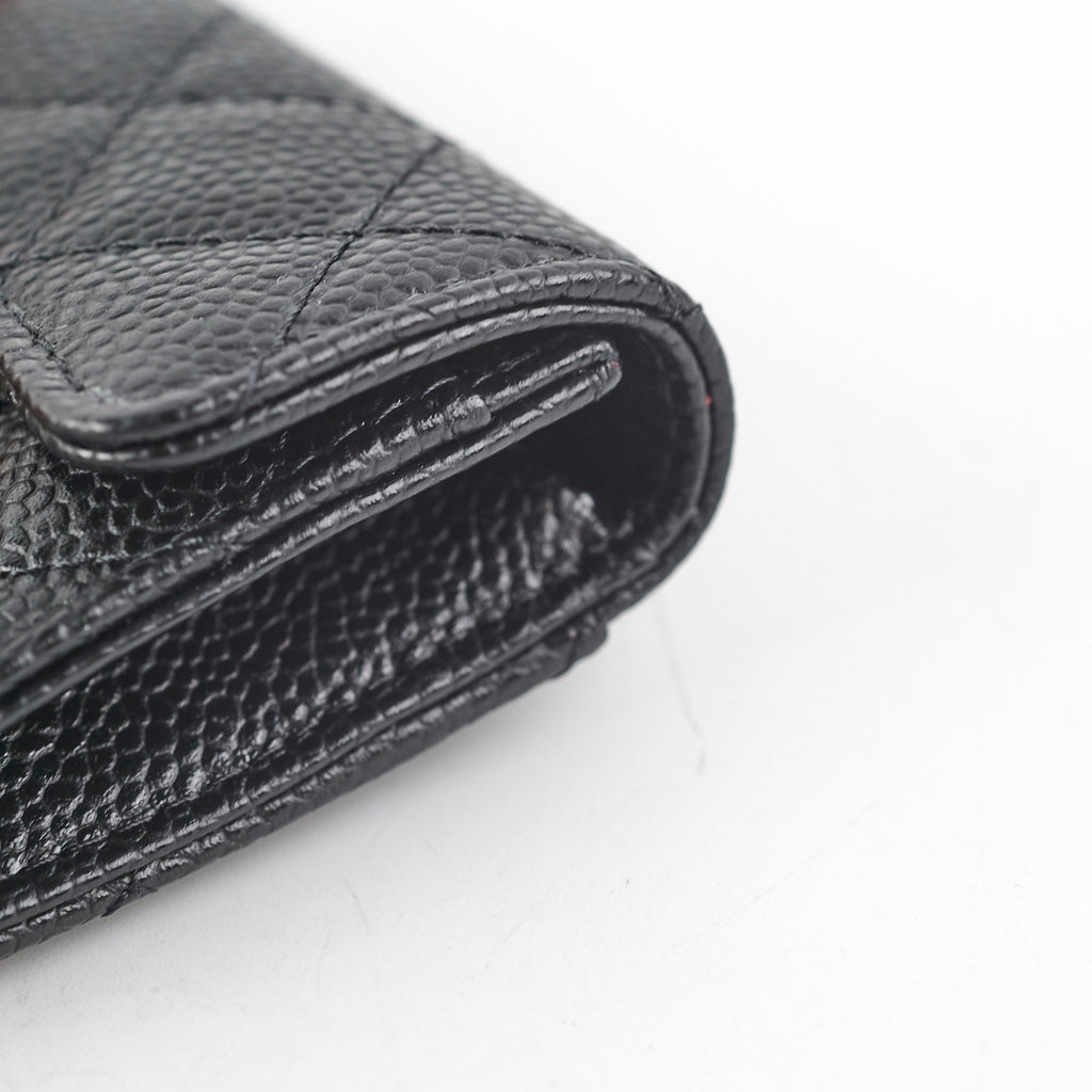 Chanel Caviar Cardholder Black