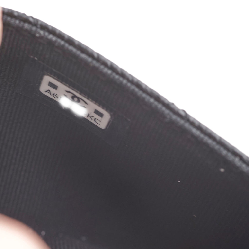 Chanel Caviar Cardholder Black