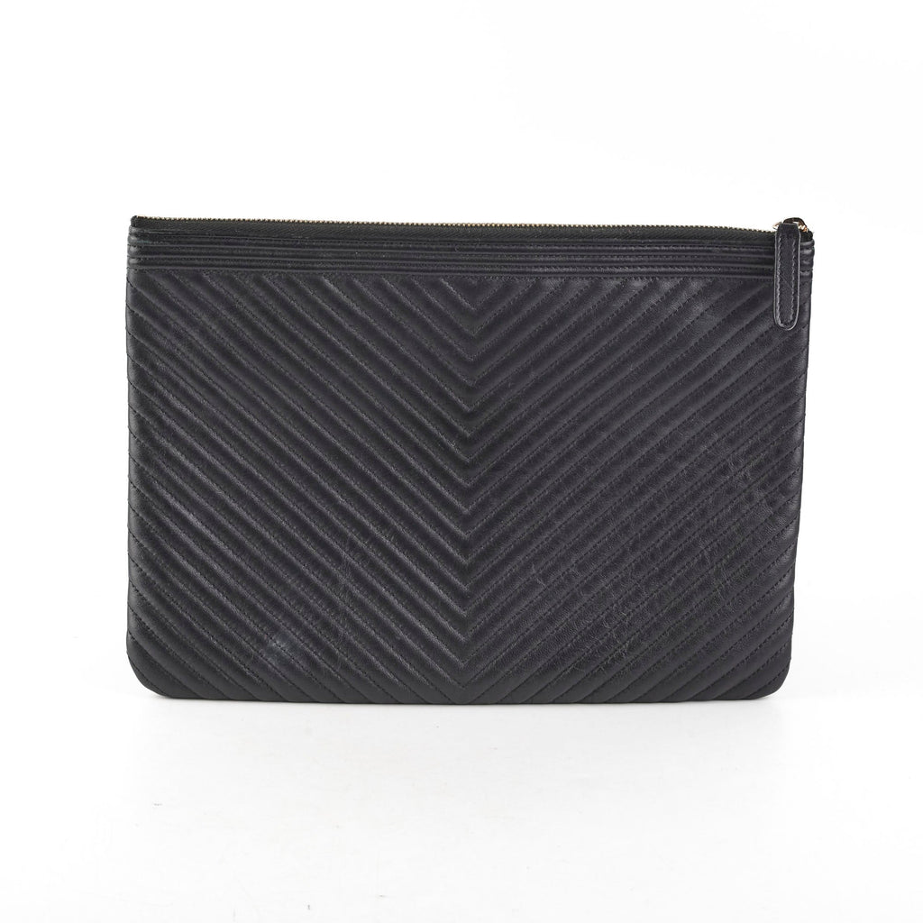 Chanel Large O Case Boy Black