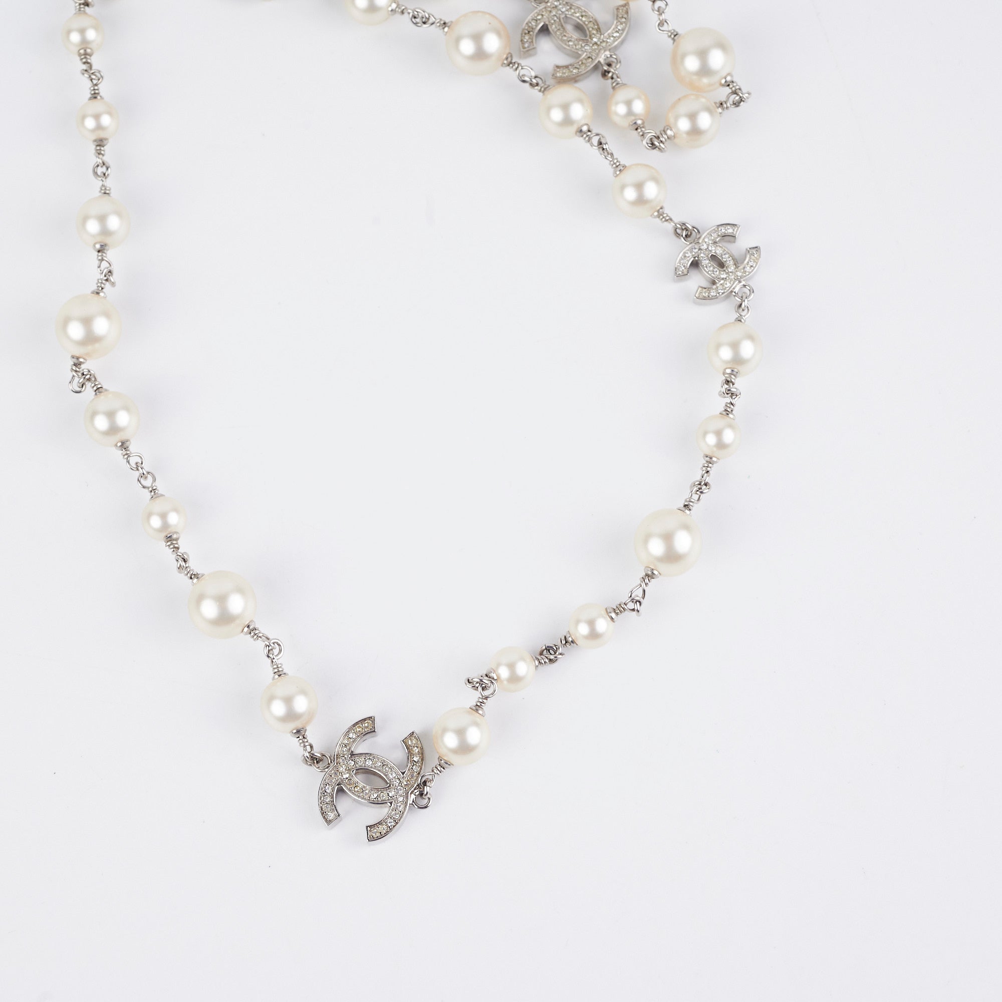 Chanel CC Pearls Long Necklace