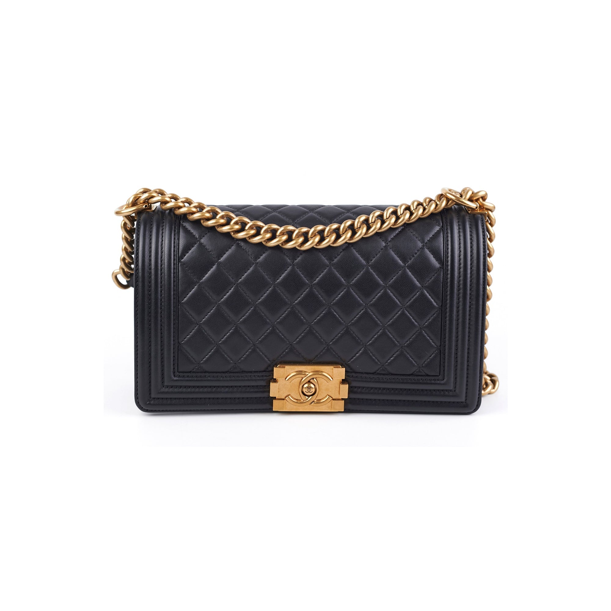 Chanel Old Medium Boy Black