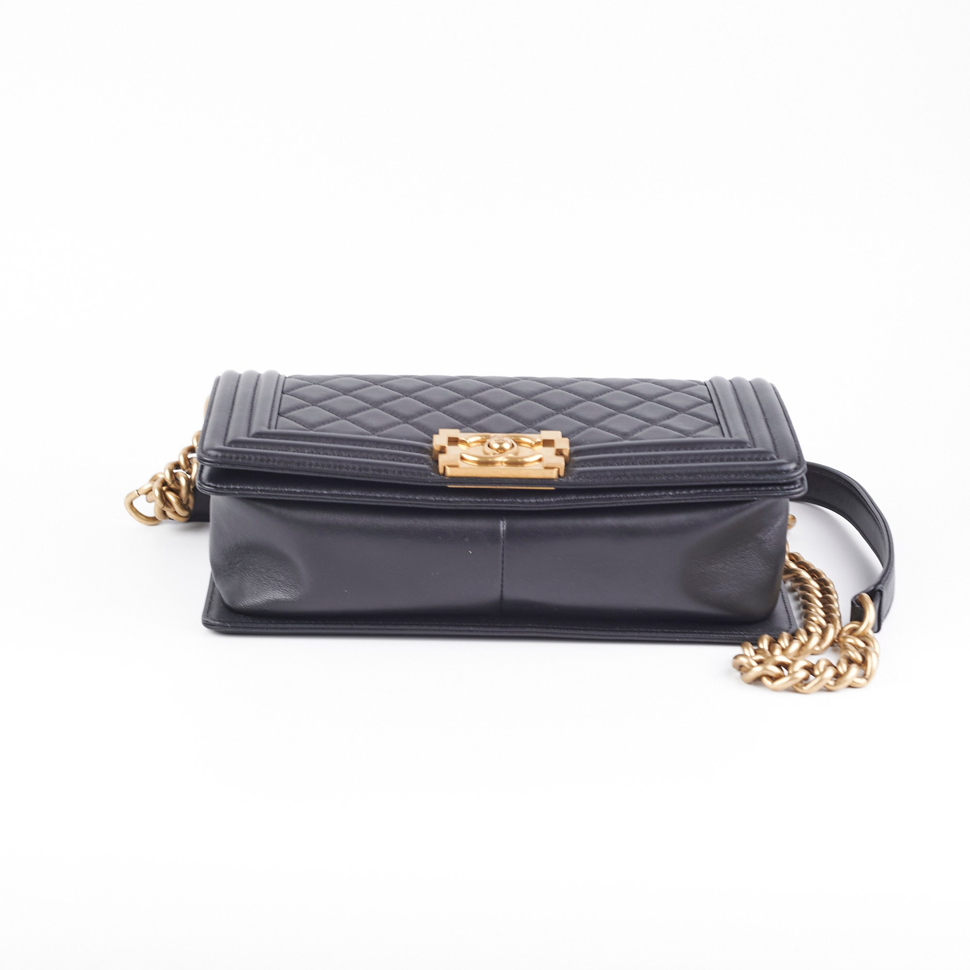 Chanel Old Medium Boy Black