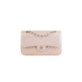 Chanel Medium Classic Double Flap Iridesent Rose Gold 18B