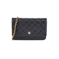 Chanel Caviar Wallet On Chain Black