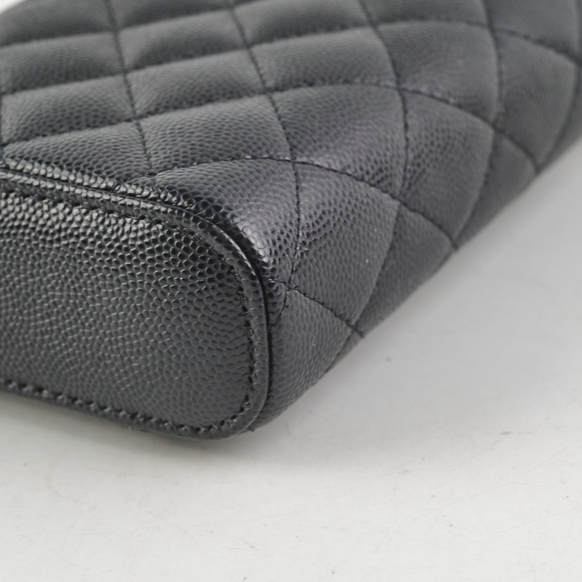 Chanel Caviar Vertical Vanity Case Black 31Series