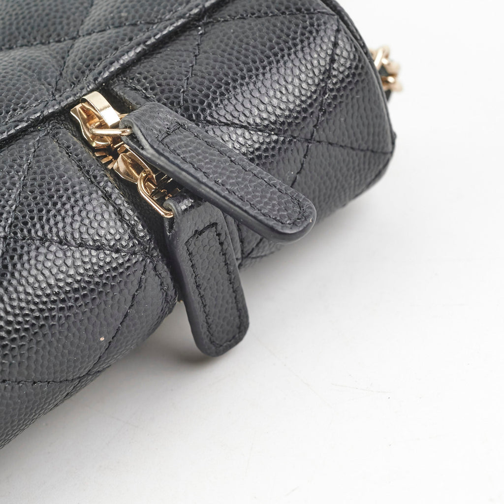 Chanel Caviar Vertical Vanity Case Black 31Series