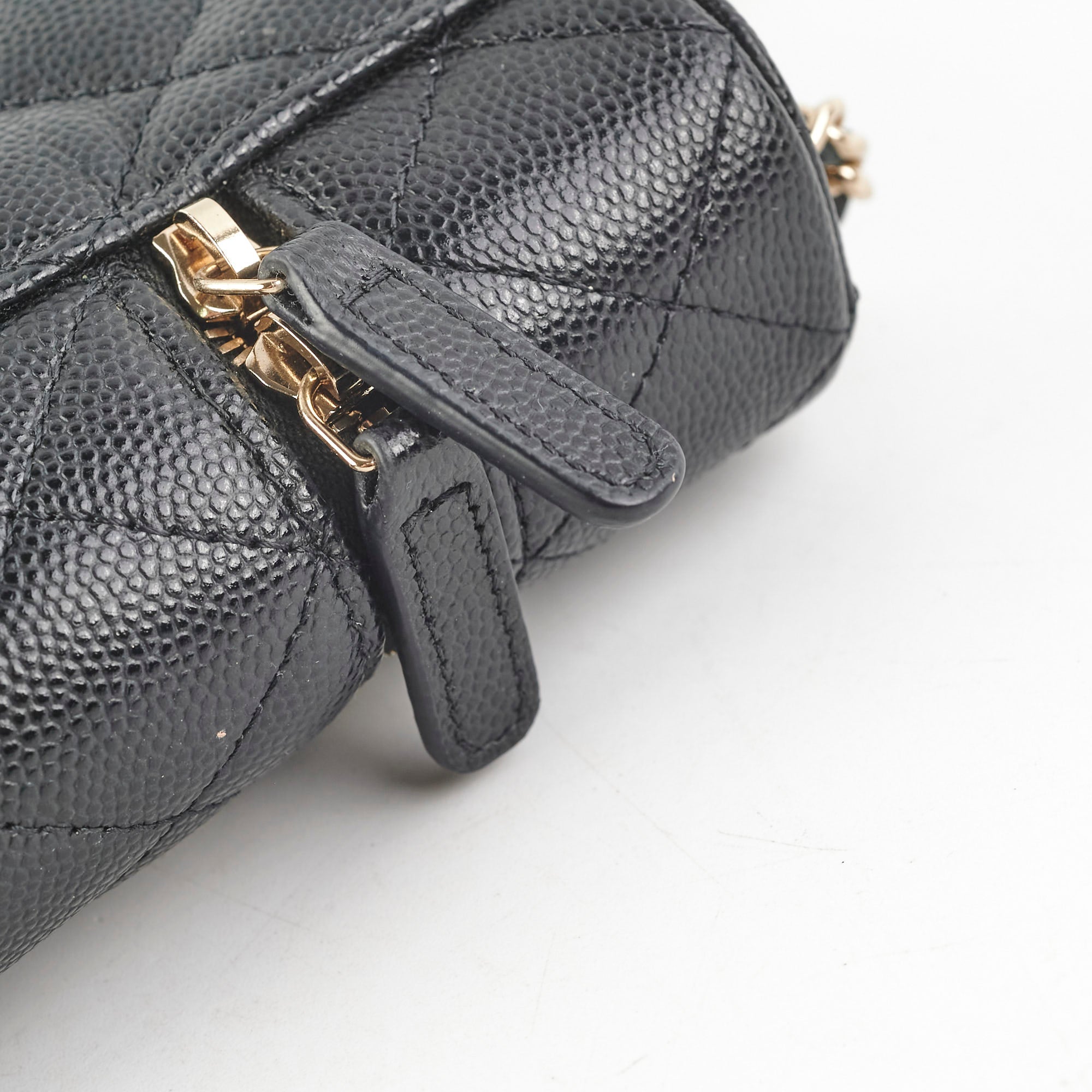 Chanel Caviar Vertical Vanity Case Black 31Series