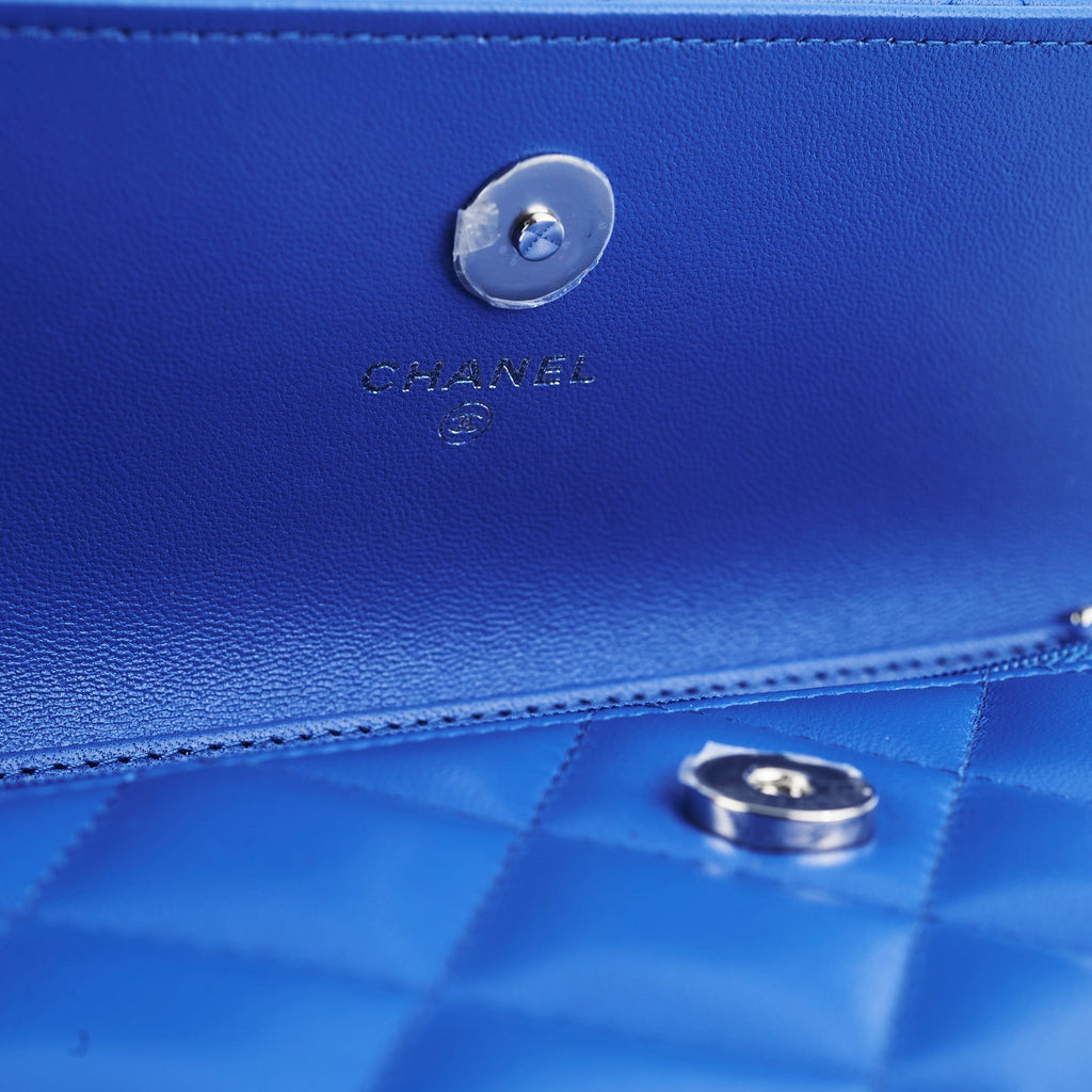 Chanel Mini Seasonal Flap Bag Lambskin Blue
