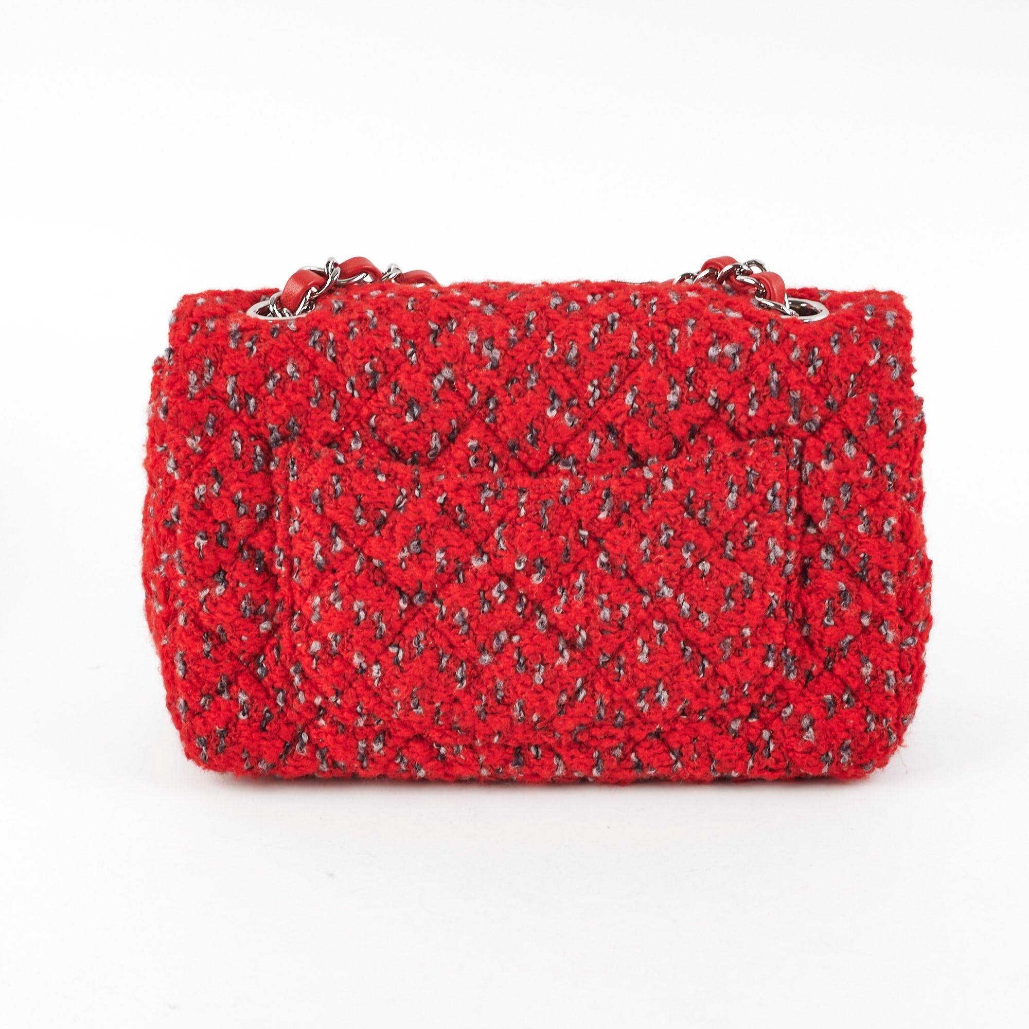 Chanel Tweed Mini Rectangular Red