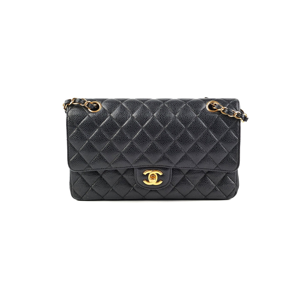 Chanel Medium/Large Caviar Classic Double Flap Black