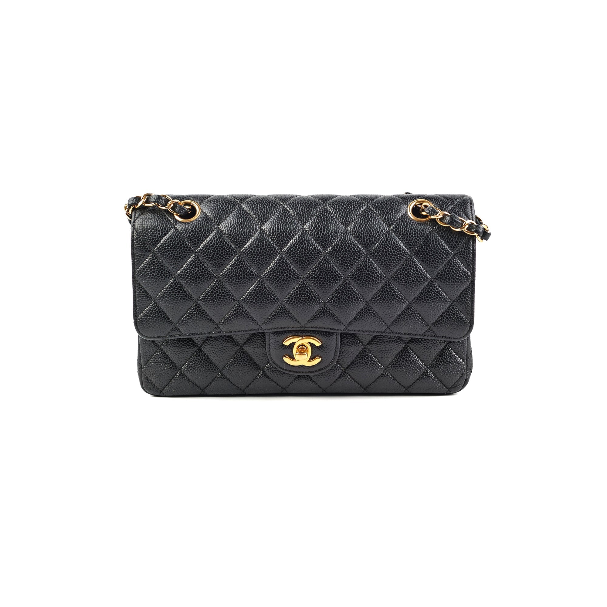 Chanel Medium/Large Caviar Classic Double Flap Black