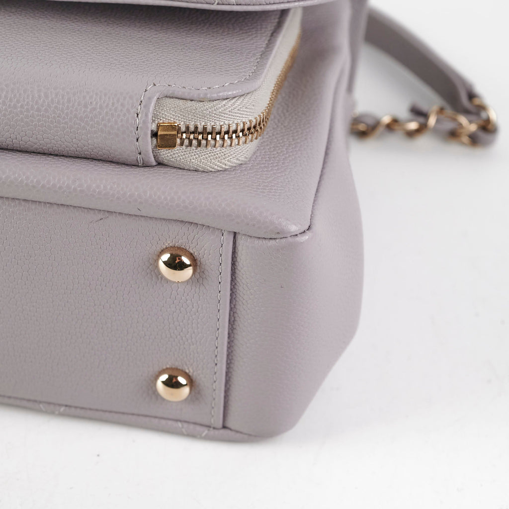 Chanel Small Affinity Caviar Grey Microchip 2022