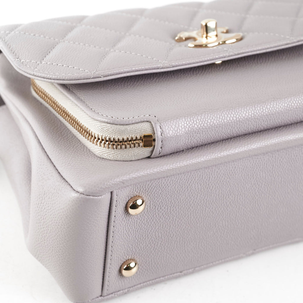 Chanel Small Affinity Caviar Grey Microchip 2022