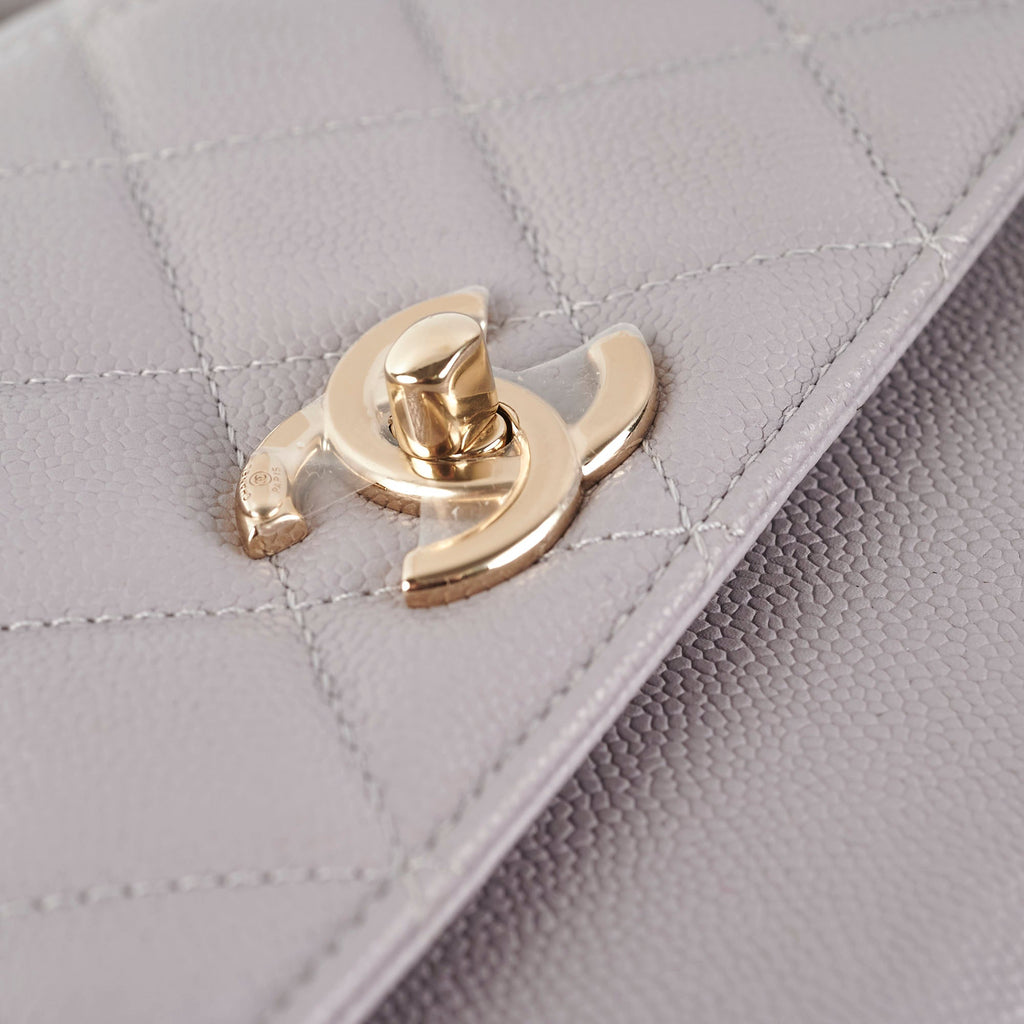Chanel Small Affinity Caviar Grey Microchip 2022
