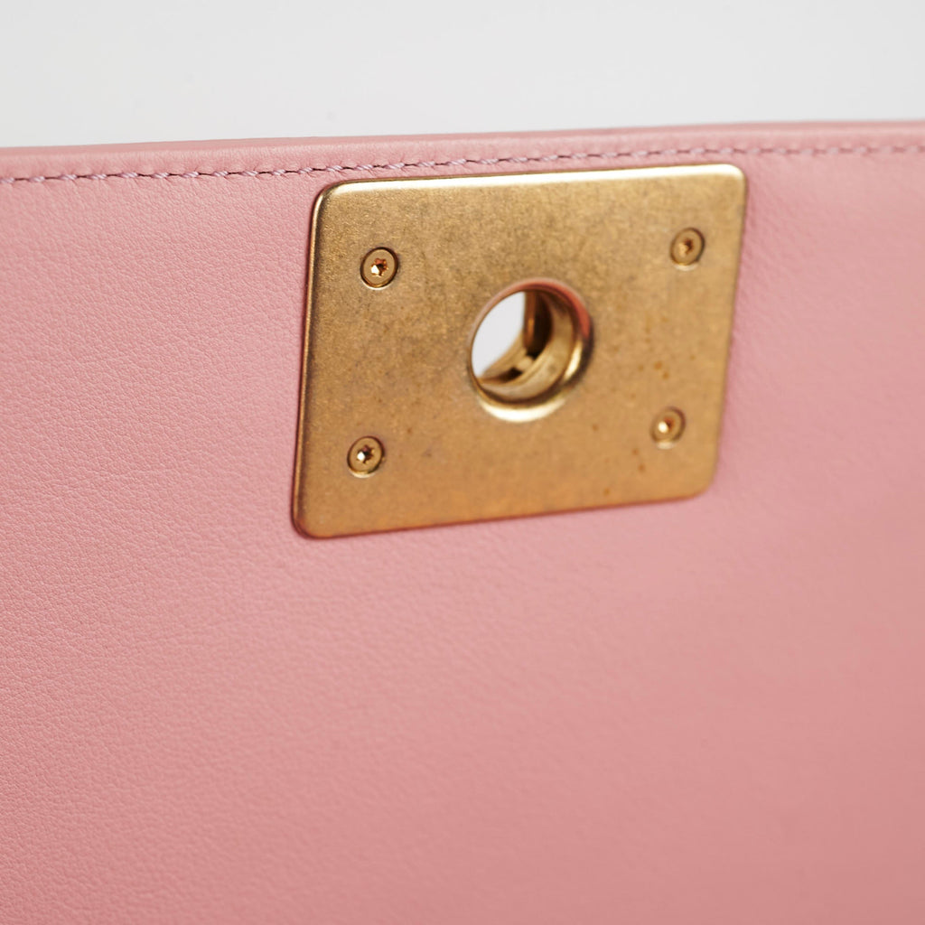 Chanel Old Medium Boy Pink Lambskin