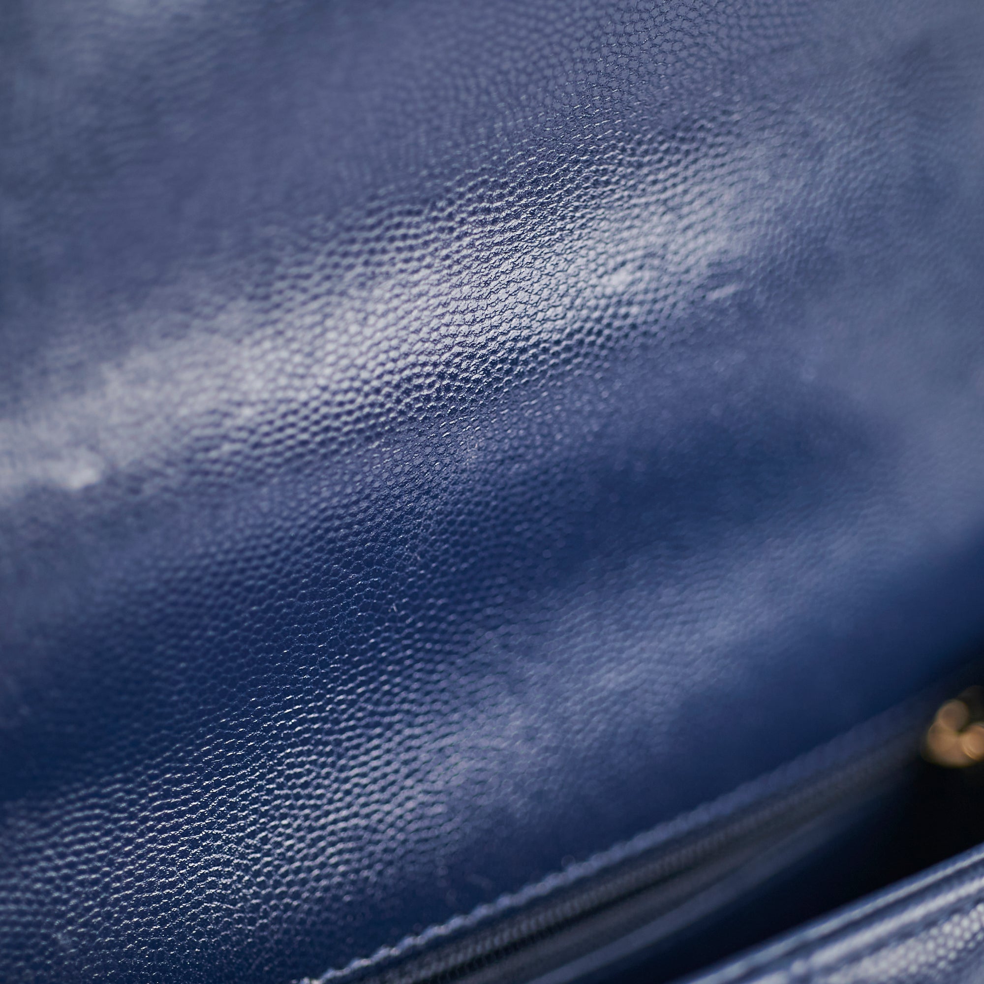 Chanel Small Coco Handle Caviar Navy Microchipped