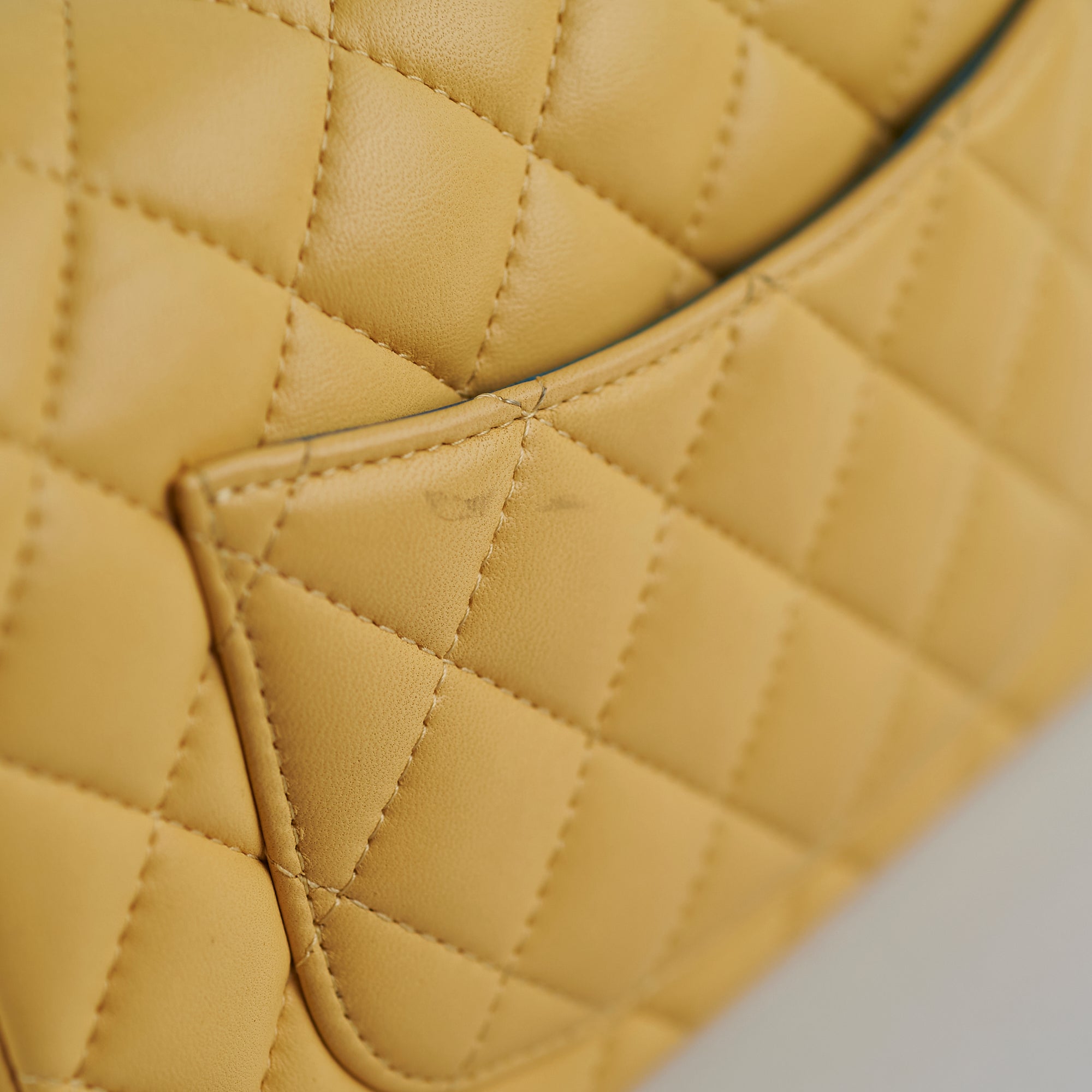 Chanel 21P Mini Rectangular Lambskin Flap Yellow/Blue