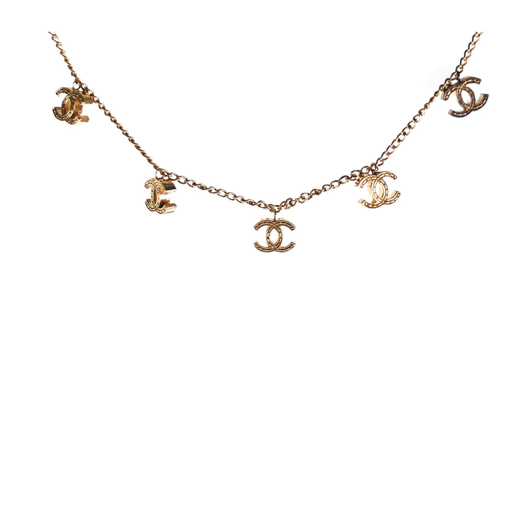 Chanel CC Logo Gold Necklace Costume Jewellery