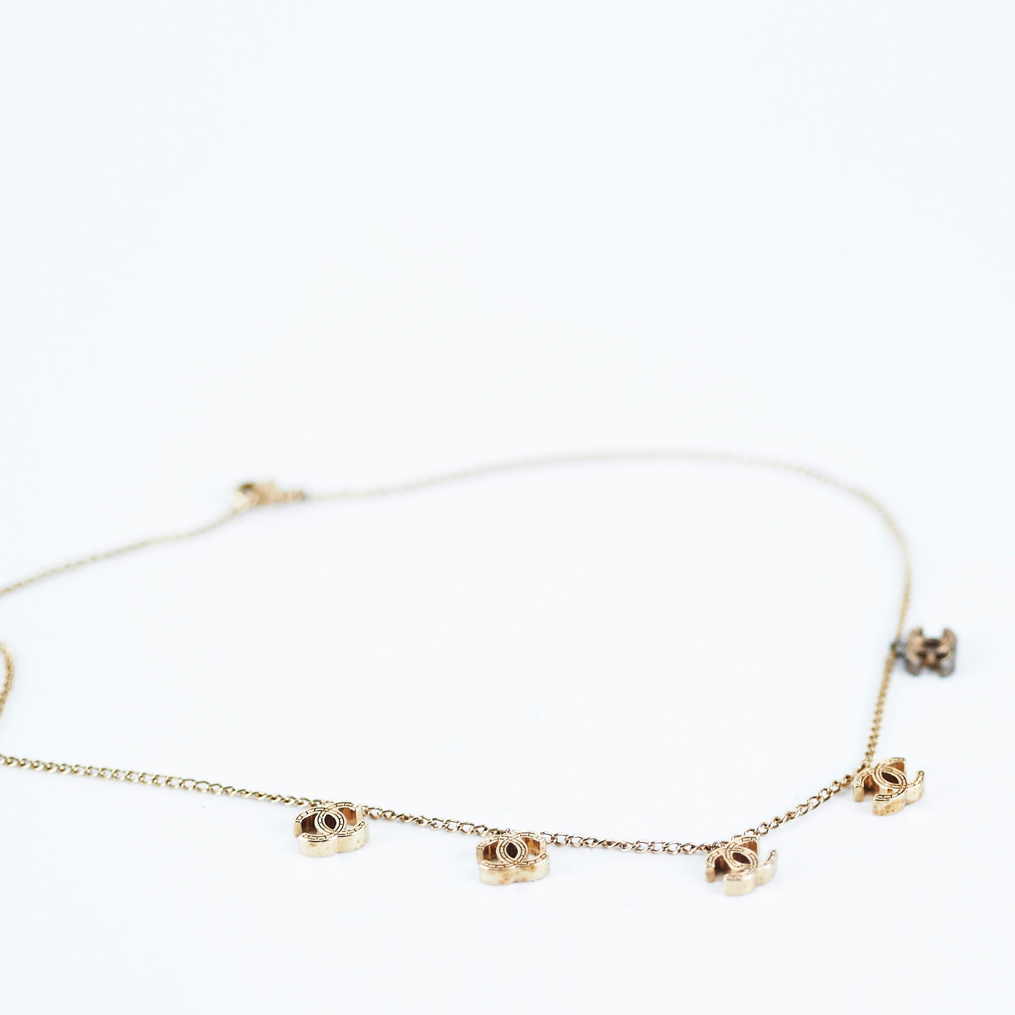 Chanel CC Logo Gold Necklace Costume Jewellery