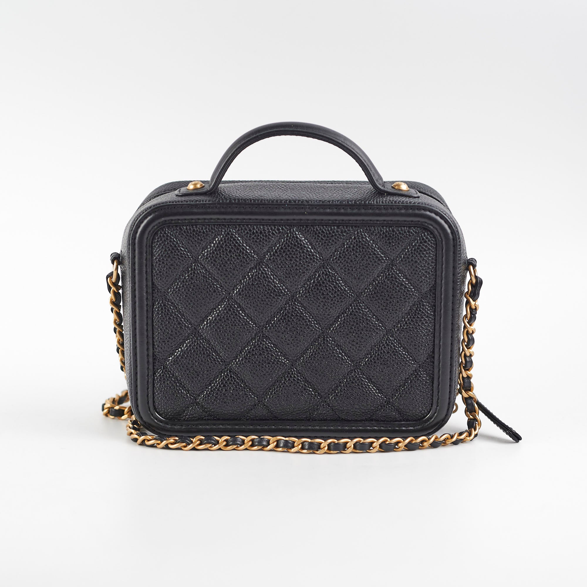 Chanel Small Filigree Vanity Black Caviar