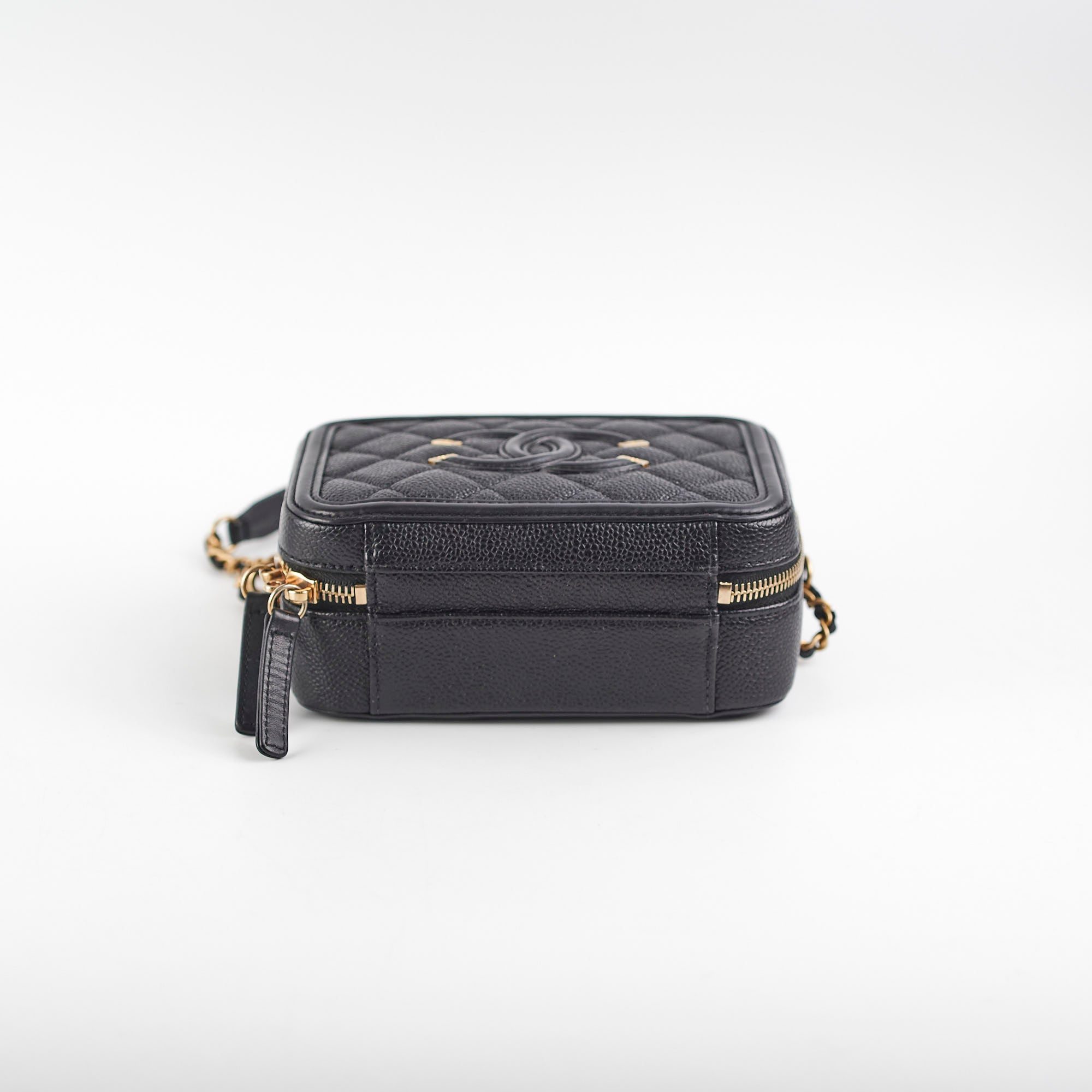 Chanel Small Filigree Vanity Black Caviar