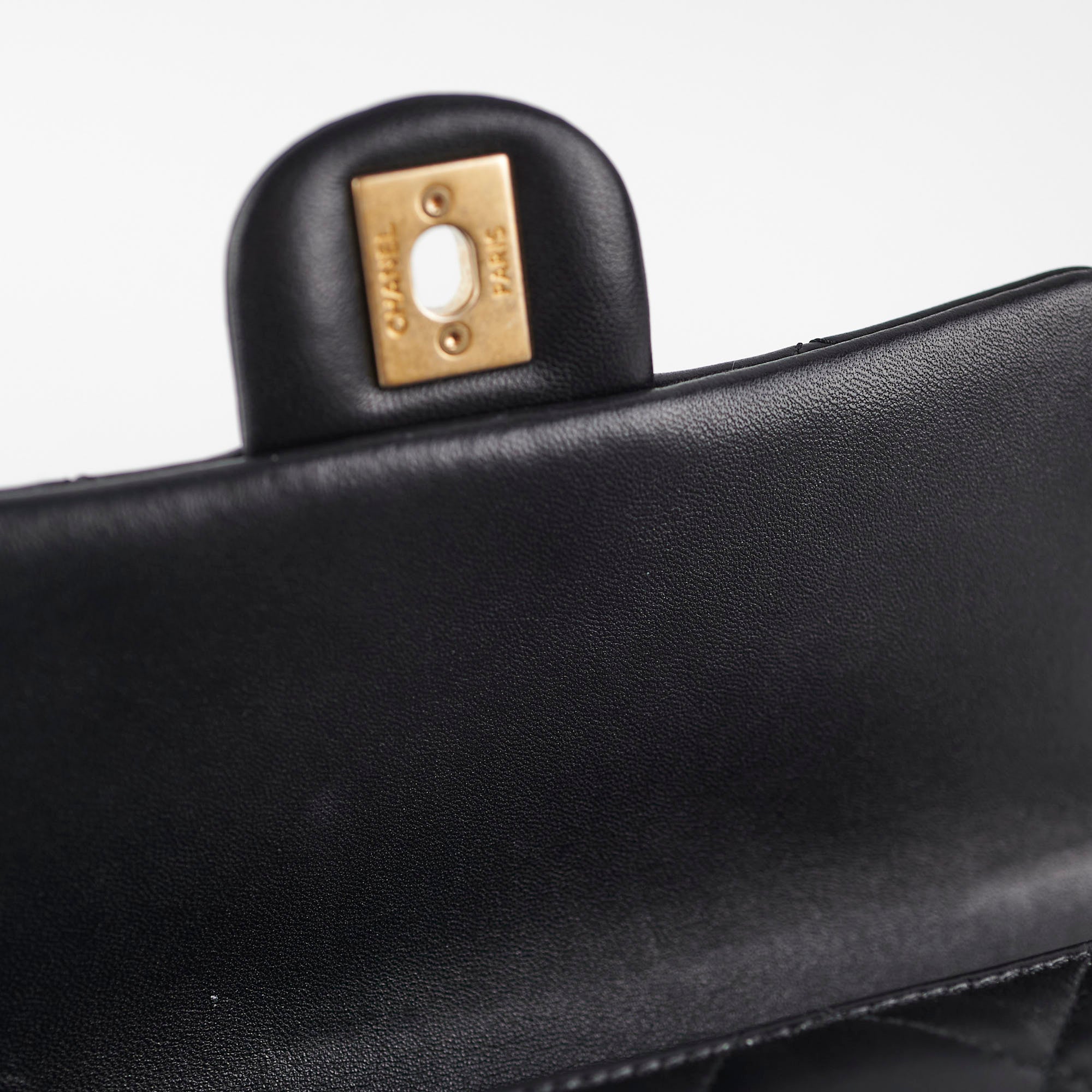 Chanel Seasonal Square Flap Bag Lambskin Black