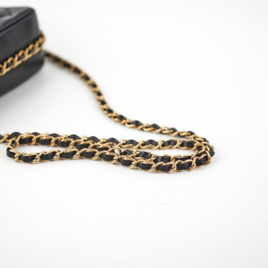 Chanel Seasonal Square Flap Bag Lambskin Black