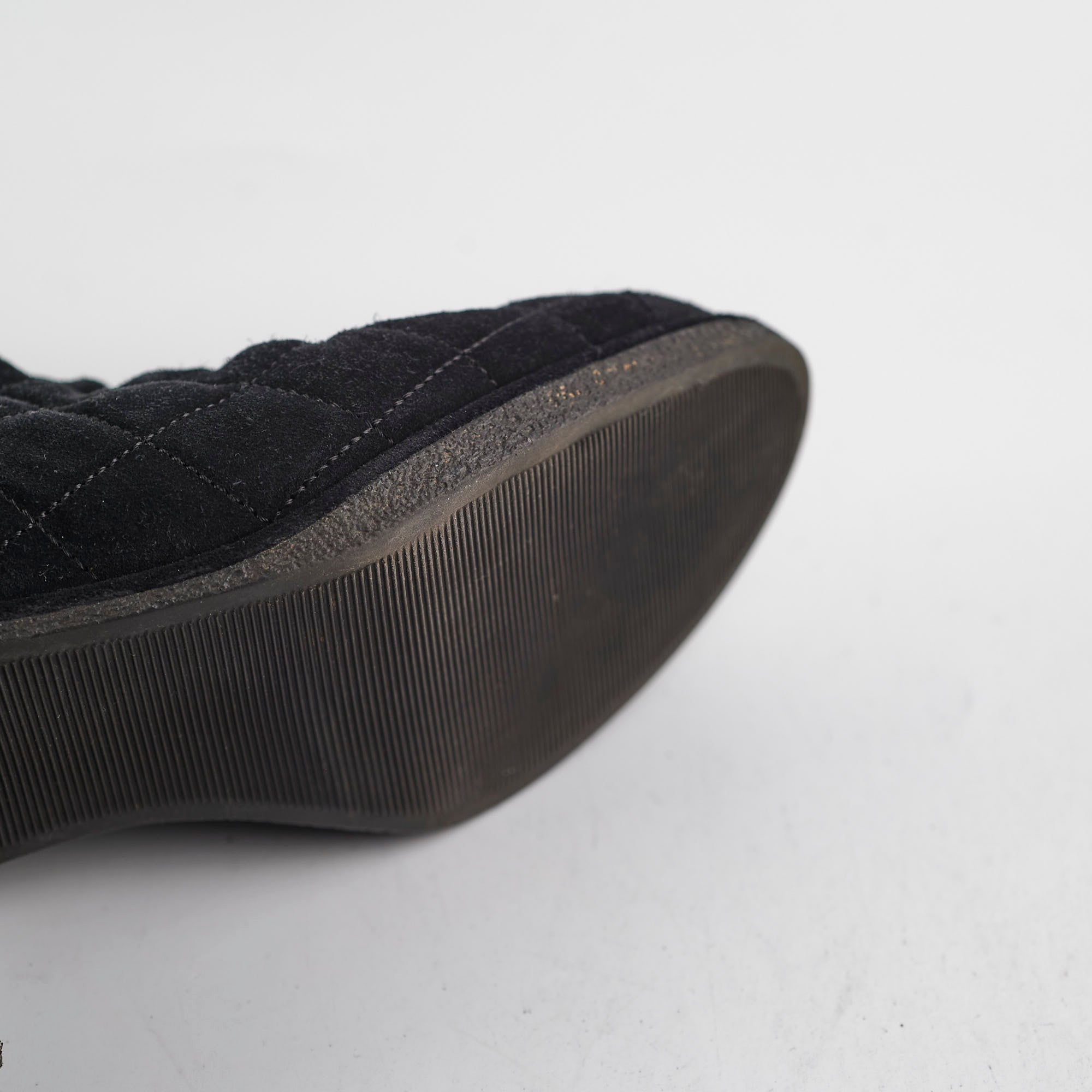 Chanel Suede Black Boots Size 35.5