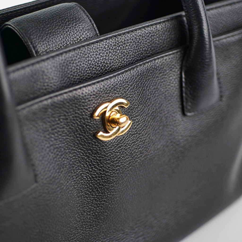Chanel Cerf Tote Cavair Black