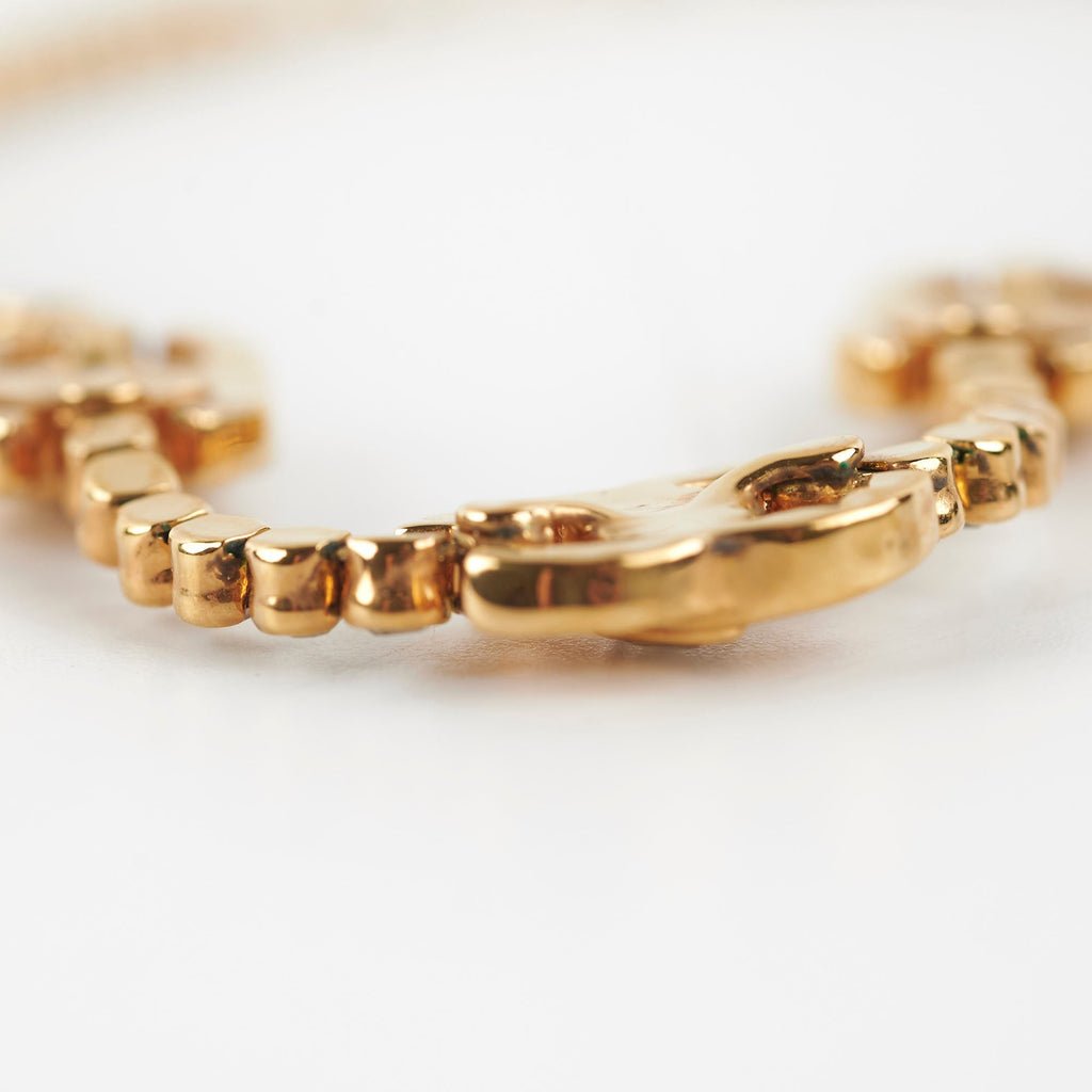 Chanel Gold Gem Logo Chocker Costume Jewellery