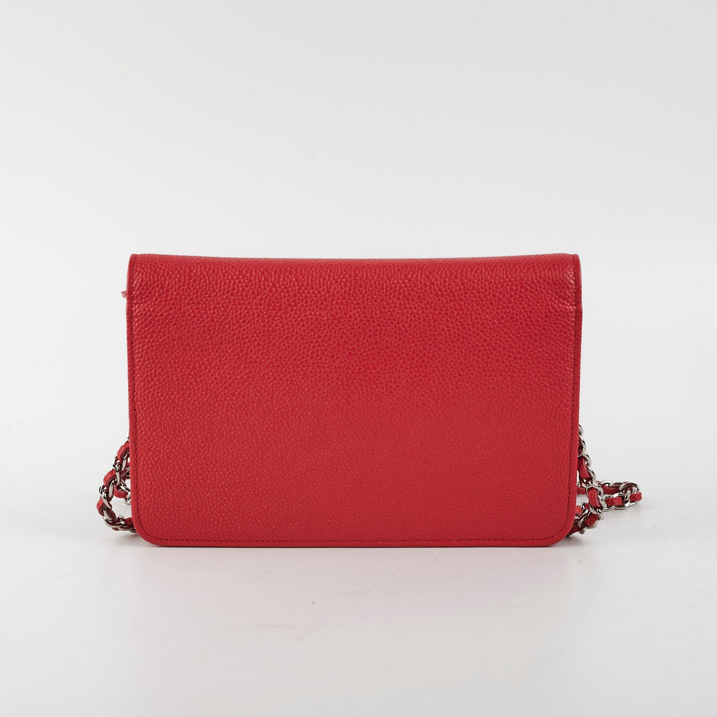 Chanel Timeless WOC Caviar Wallet on Chain Red