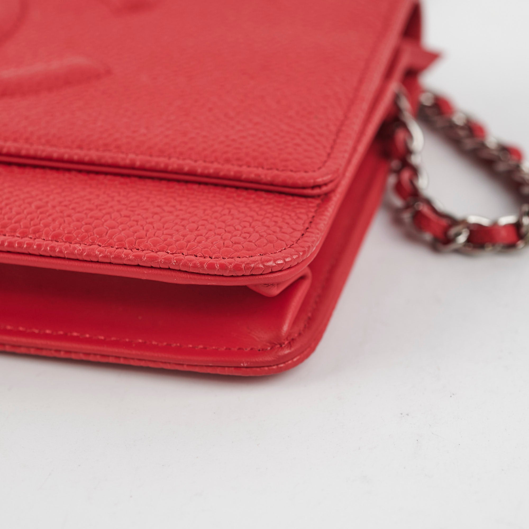 Chanel Timeless WOC Caviar Wallet on Chain Red