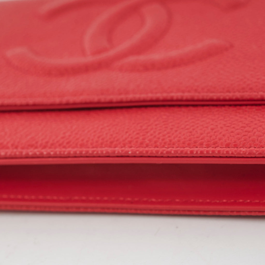 Chanel Timeless WOC Caviar Wallet on Chain Red
