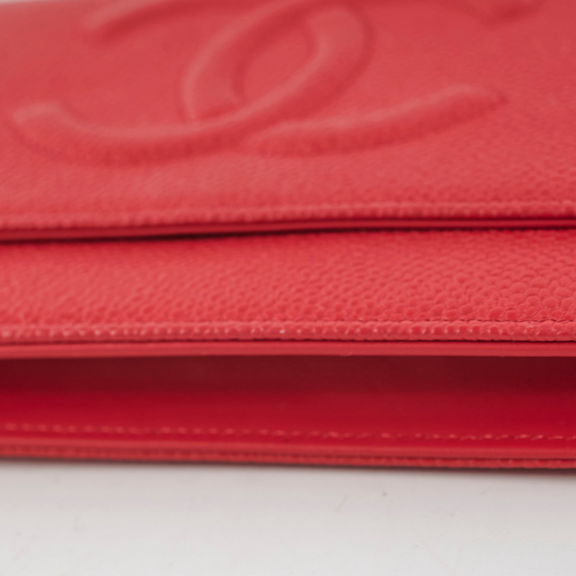 Chanel Timeless WOC Caviar Wallet on Chain Red