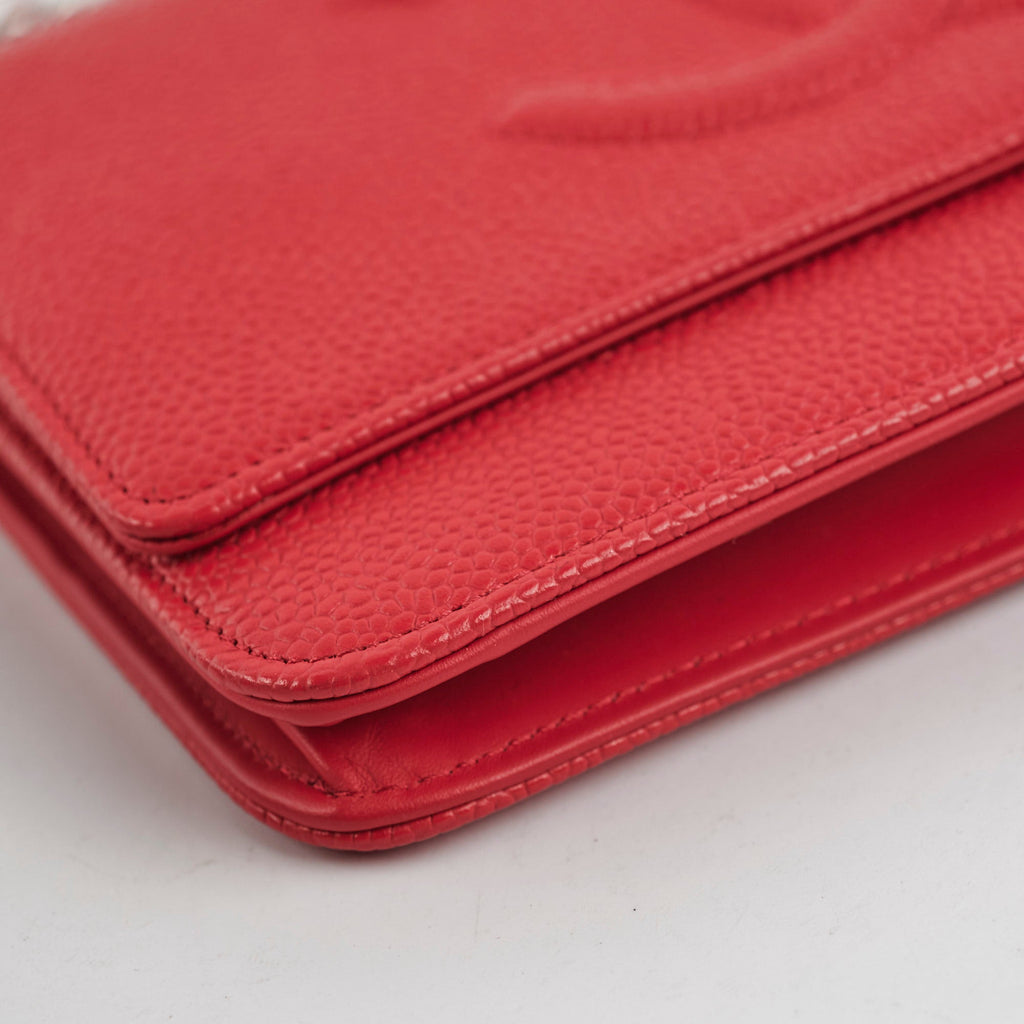 Chanel Timeless WOC Caviar Wallet on Chain Red