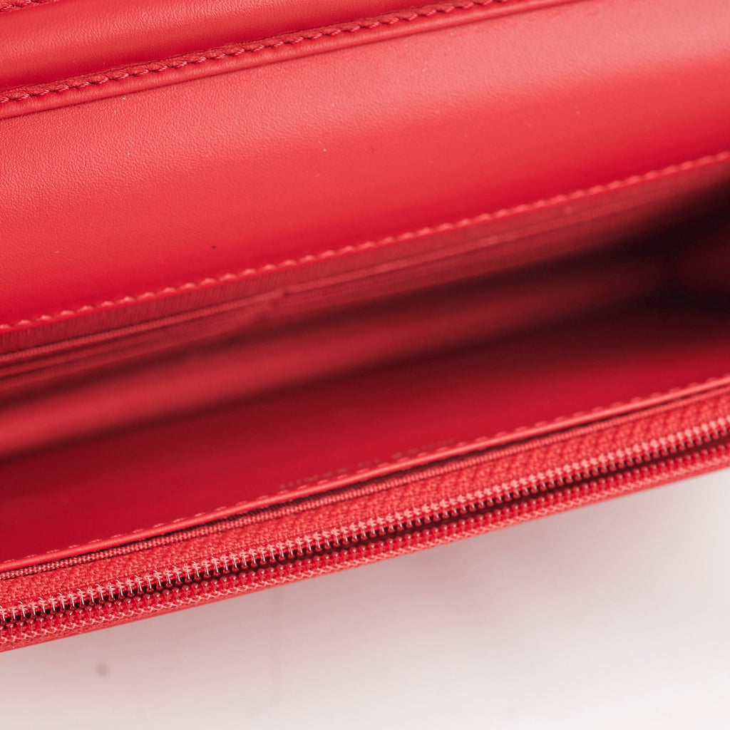 Chanel Timeless WOC Caviar Wallet on Chain Red