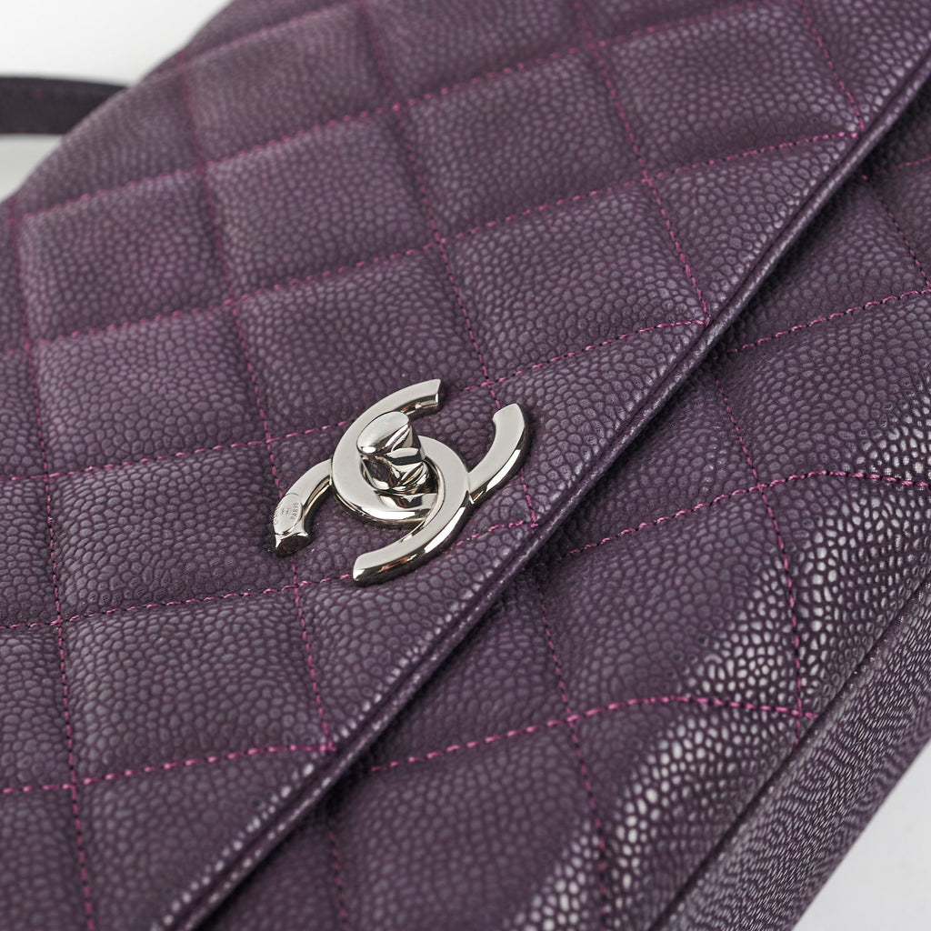 Chanel Seasonal Flap Caviar Purple