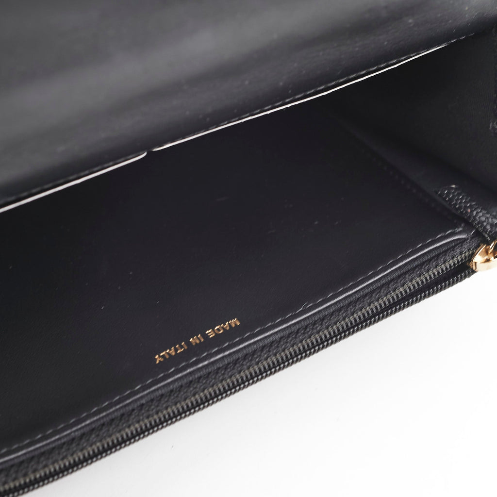 Chanel Wallet On Chain Top Handle Caviar Black