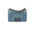 Chanel Small Boy Patent Blue