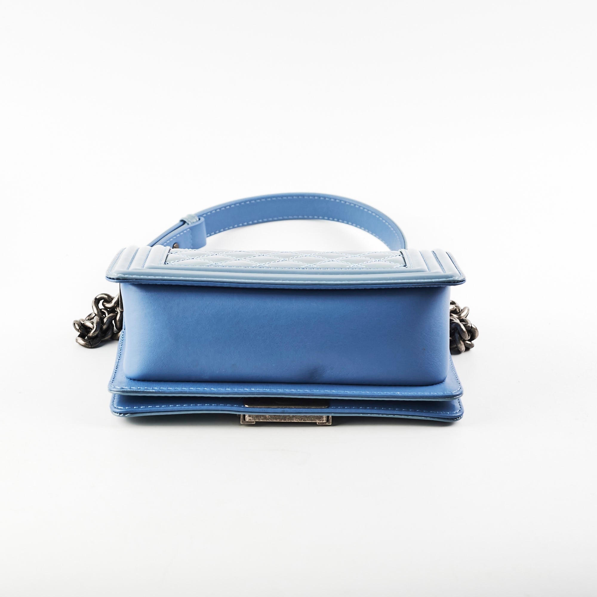 Chanel Small Boy Patent Blue
