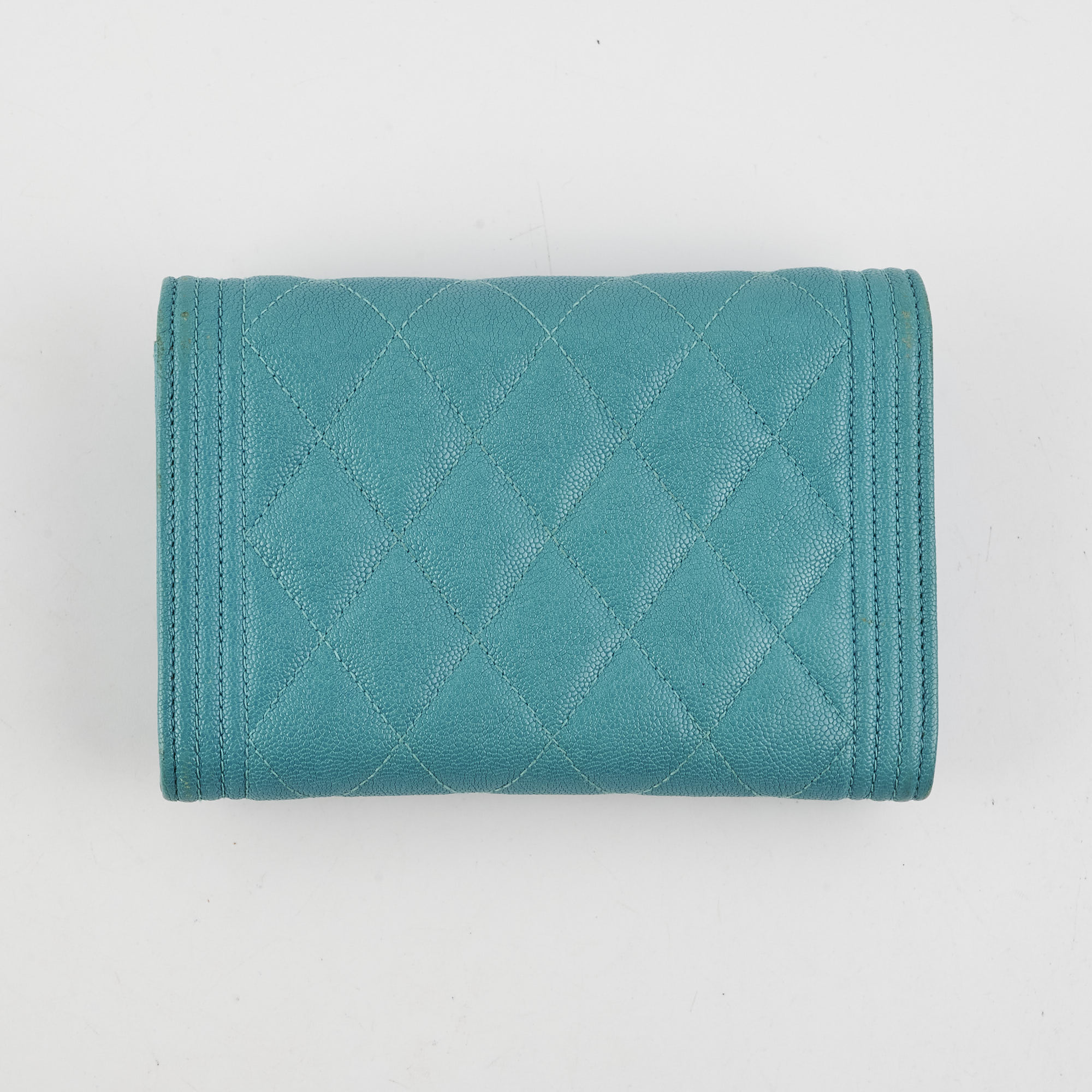 Chanel Boy Caviar Turquoise 28 Series