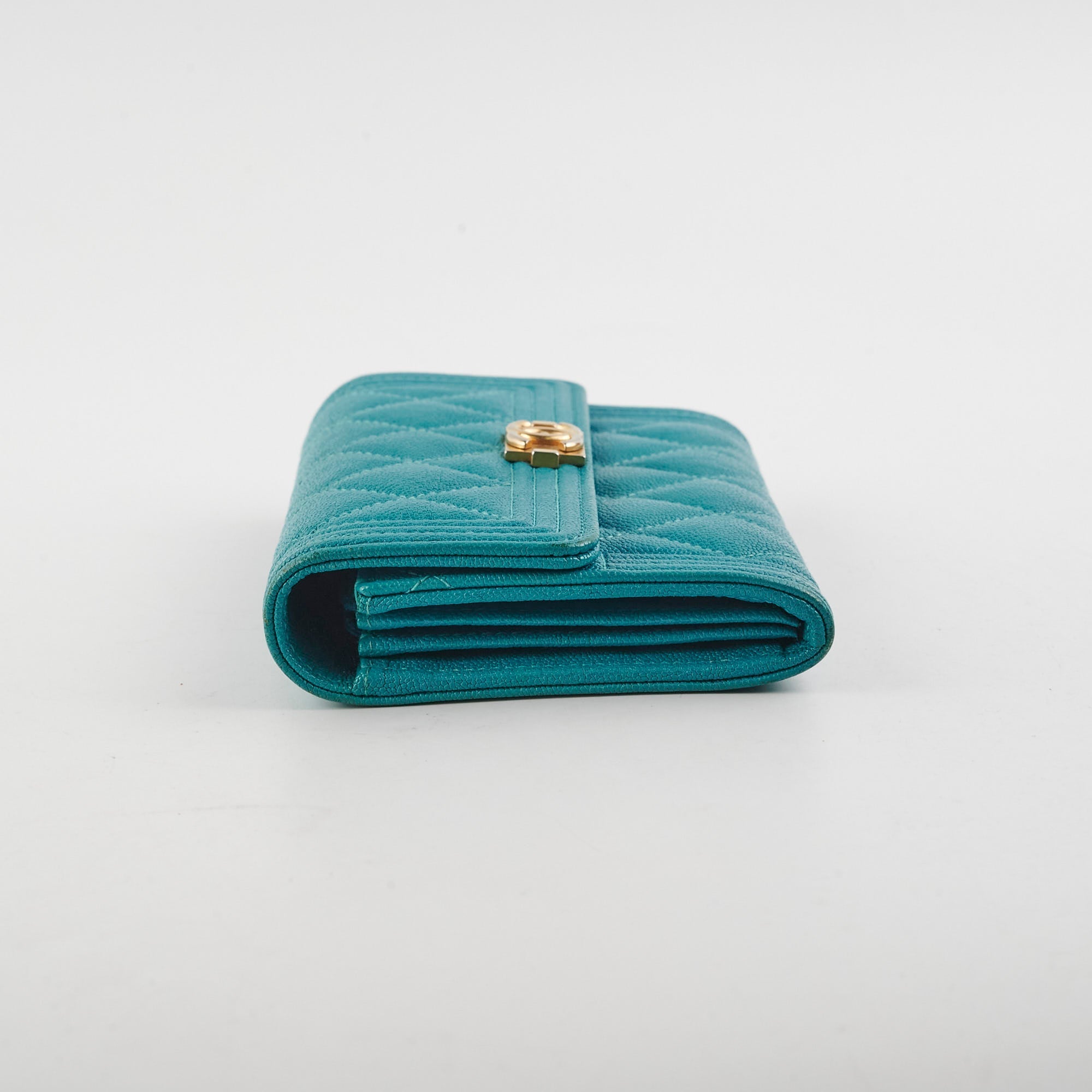 Chanel Boy Caviar Turquoise 28 Series