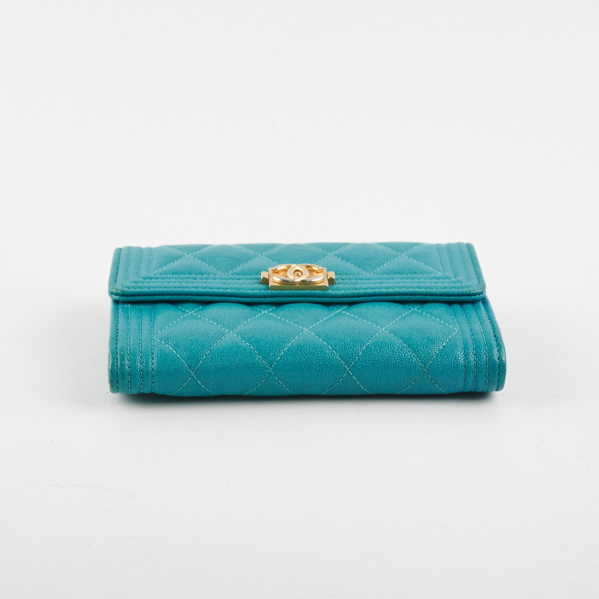 Chanel Boy Caviar Turquoise 28 Series