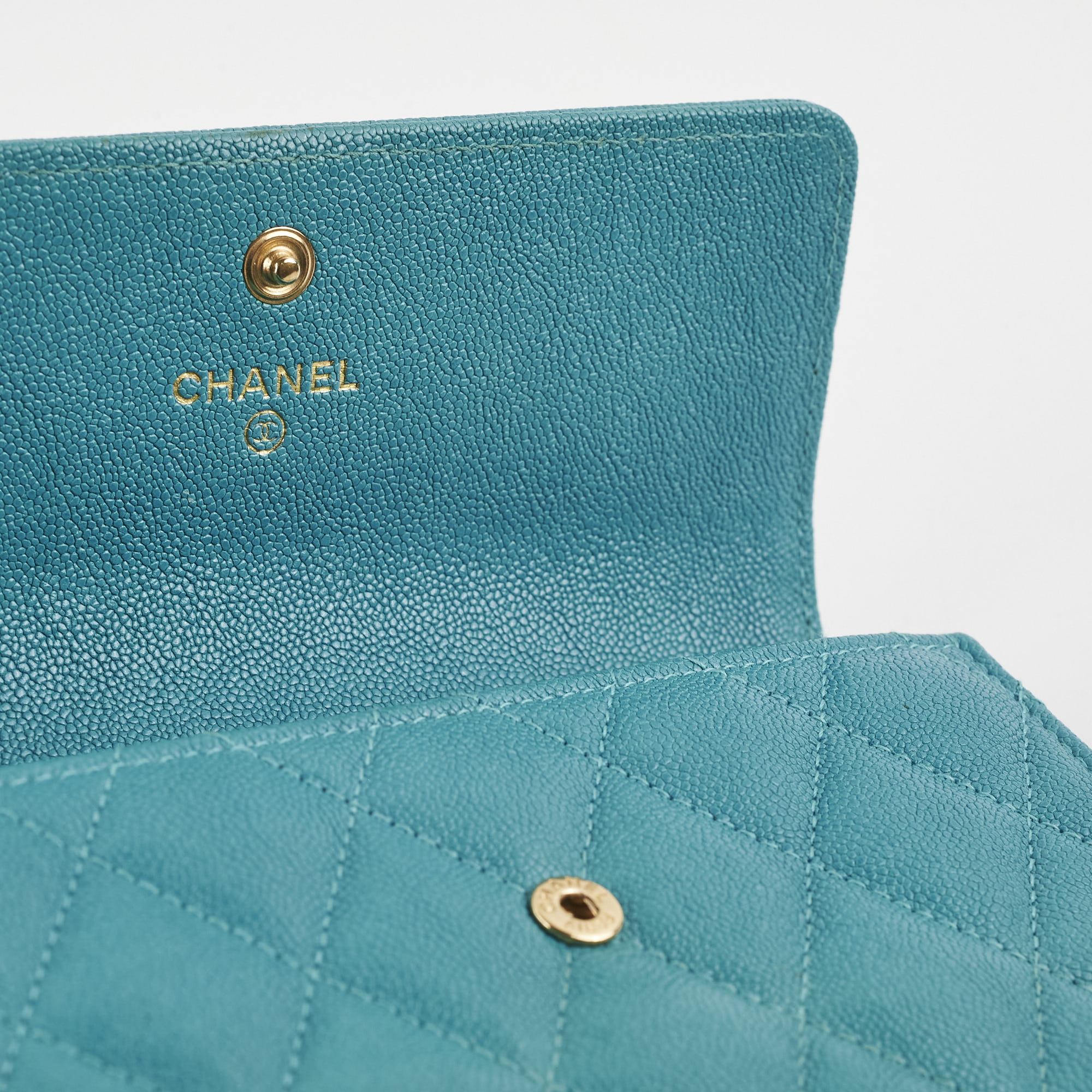 Chanel Boy Caviar Turquoise 28 Series