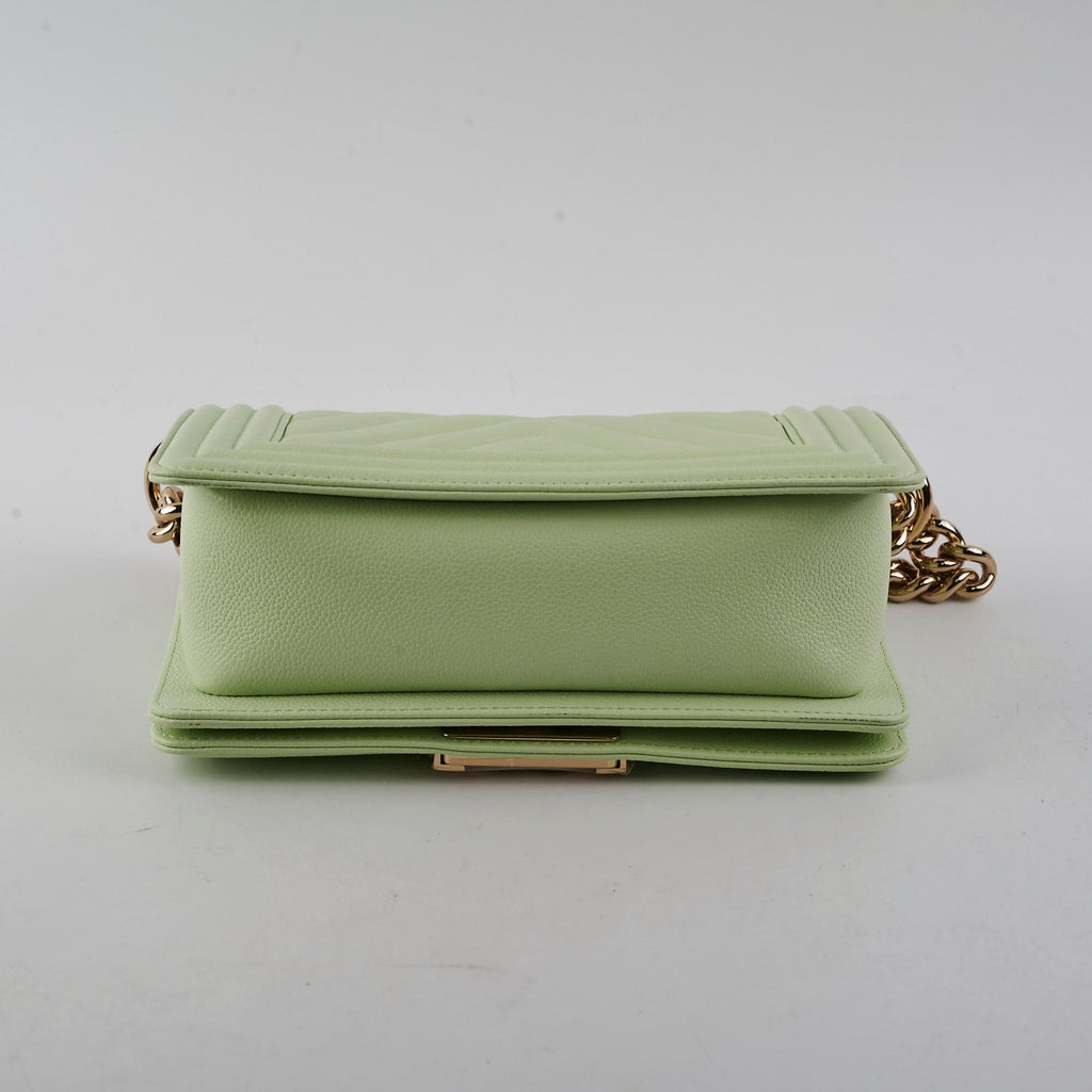 Chanel Caviar Boy Small Light Green (2022)