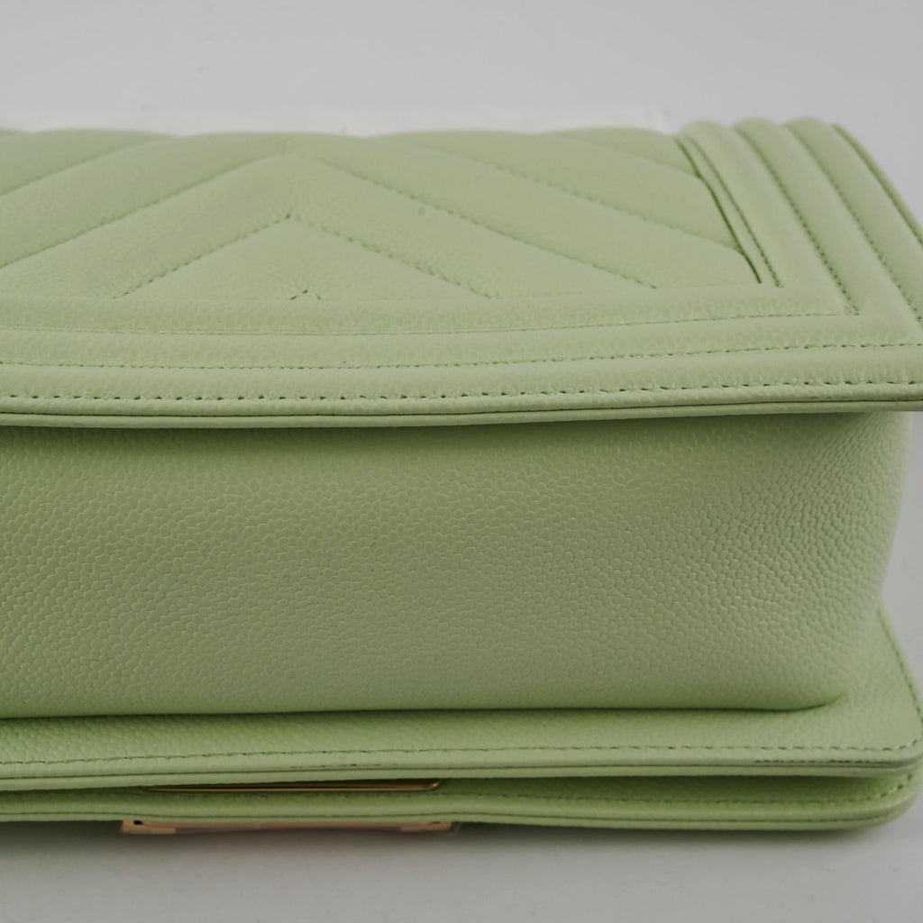 Chanel Caviar Boy Small Light Green (2022)