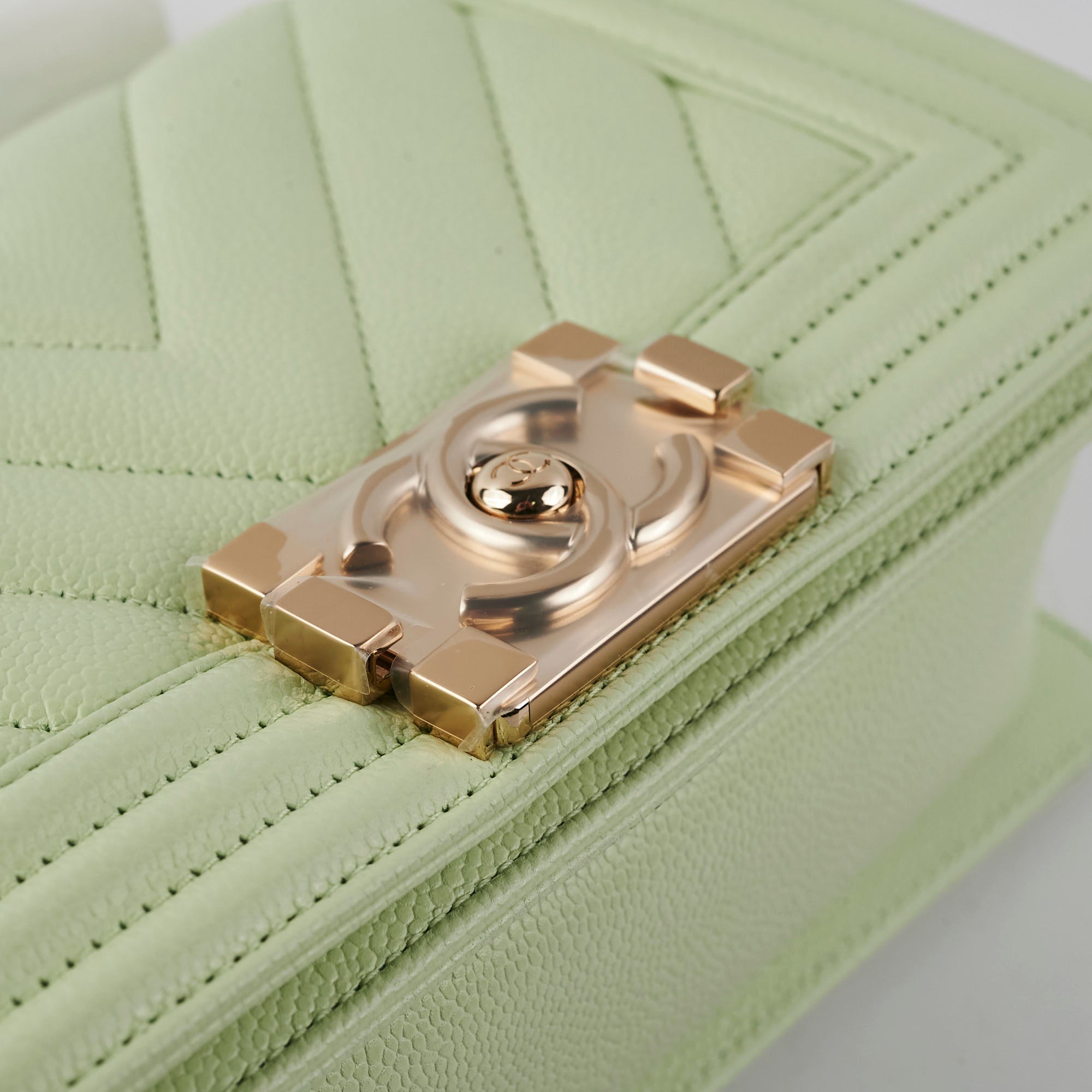 Chanel Caviar Boy Small Light Green (2022)