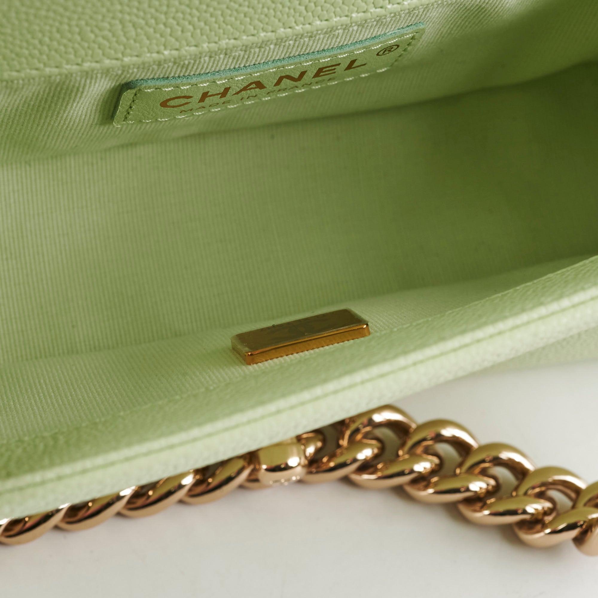 Chanel Caviar Boy Small Light Green (2022)