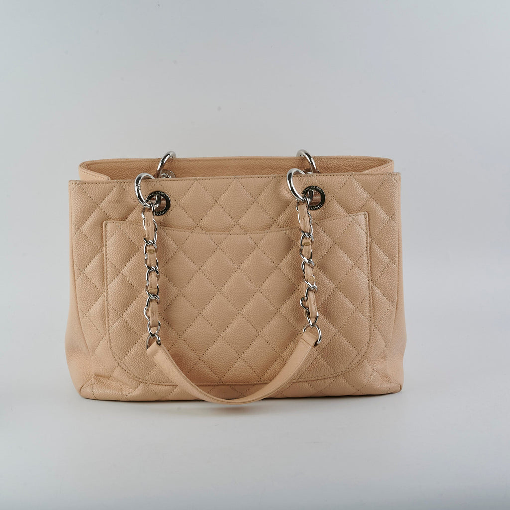 Chanel GST Caviar Grand Shopping Tote Beige